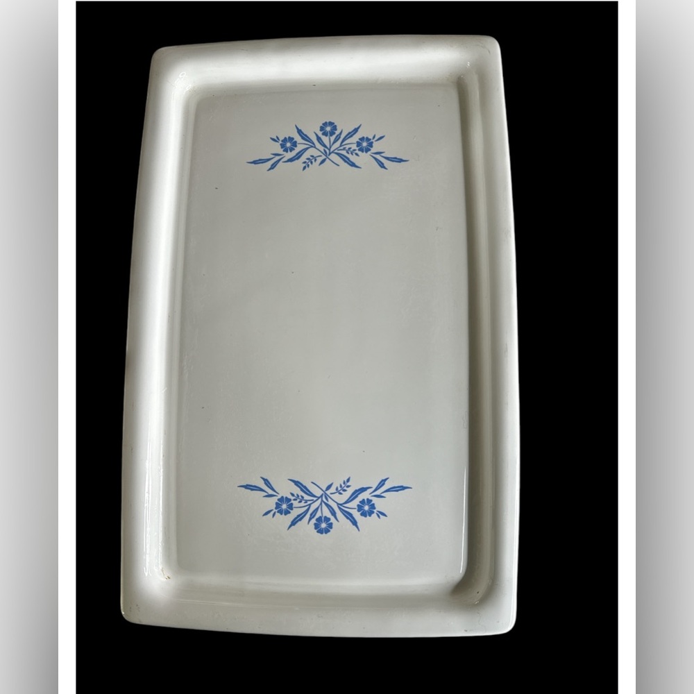 Corningware broil bake dish P-35-8 blue cornflour